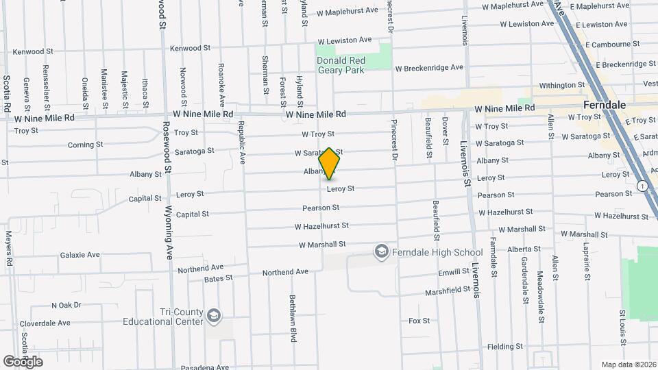 1436 Leroy St Mapa y Detalles de la Ubicación