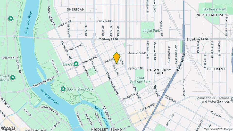 607 4th St NE, Unit Lower Map and Location Details