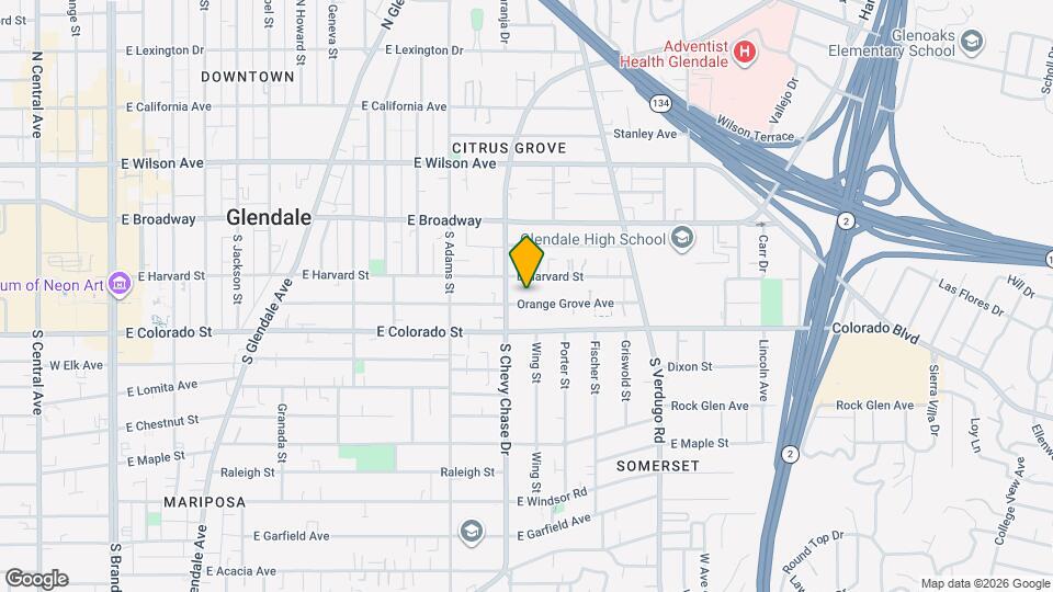 1215 Orange Grove Ave Map and Location Details