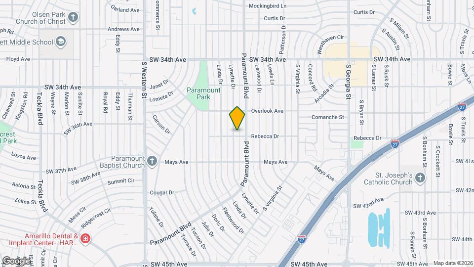 3619 Lynette Dr Mapa y Detalles de la Ubicación