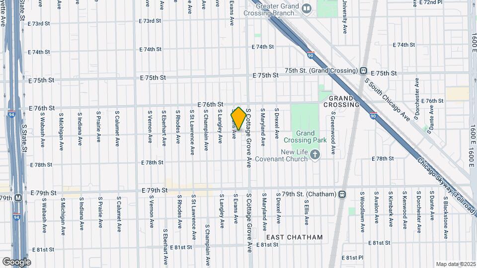 7701 S Evans Ave Map and Location Details
