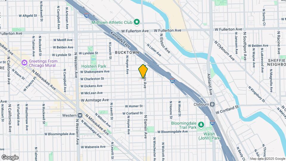 2102 N Damen Ave Map and Location Details