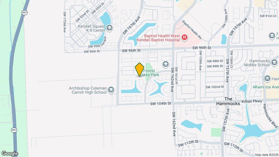 16461 SW 100th Terrace Map and Location Details