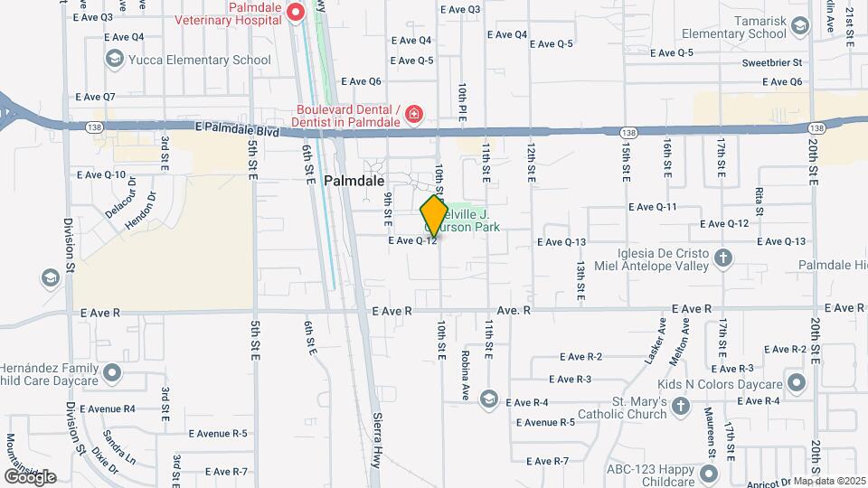 958 E Avenue Q12 Mapa y Detalles de la Ubicación