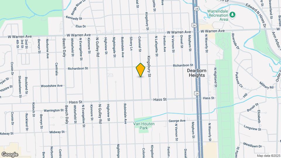 6557 Colonial St Map and Location Details
