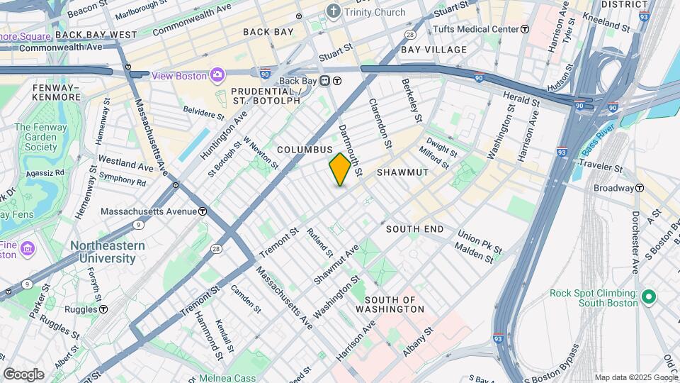 637 Tremont St, Unit 1 Map and Location Details
