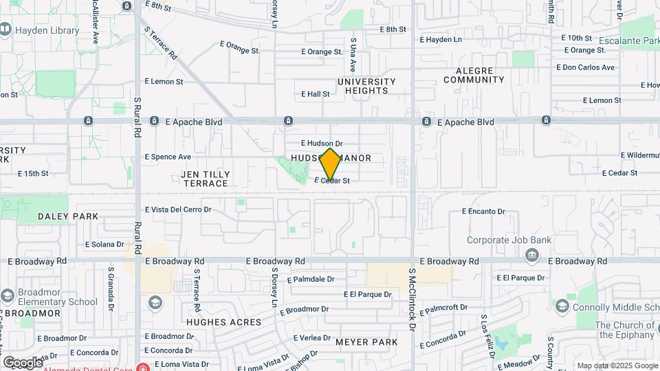 1455 E Cedar St Map and Location Details