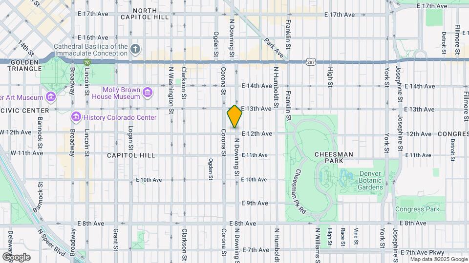 1137 E 12th Ave Map and Location Details