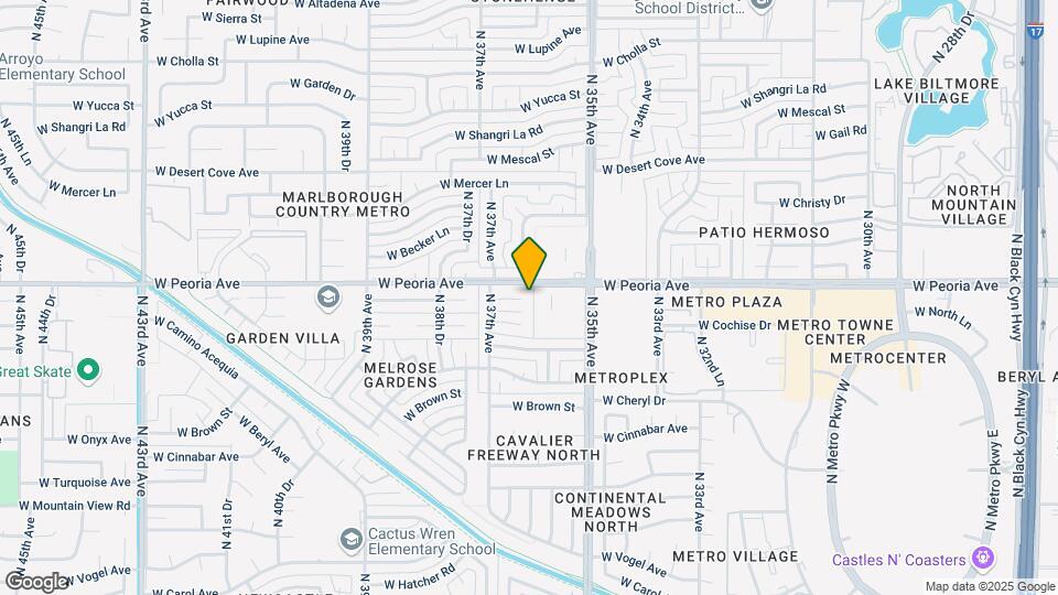 3602 W North Ln Map and Location Details