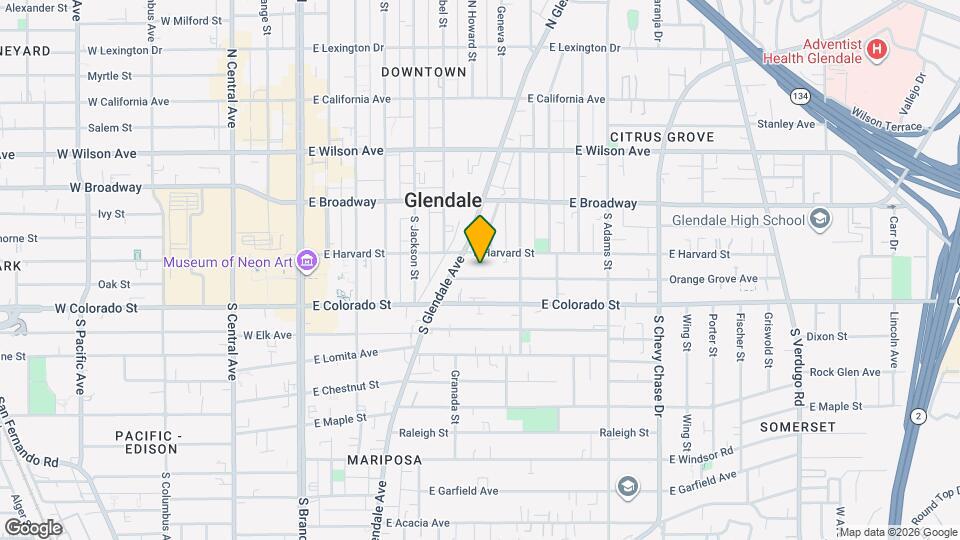 627 Orange Grove Ave Map and Location Details