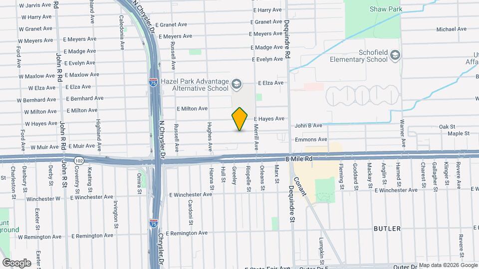 1542 E George Ave Mapa y Detalles de la Ubicación