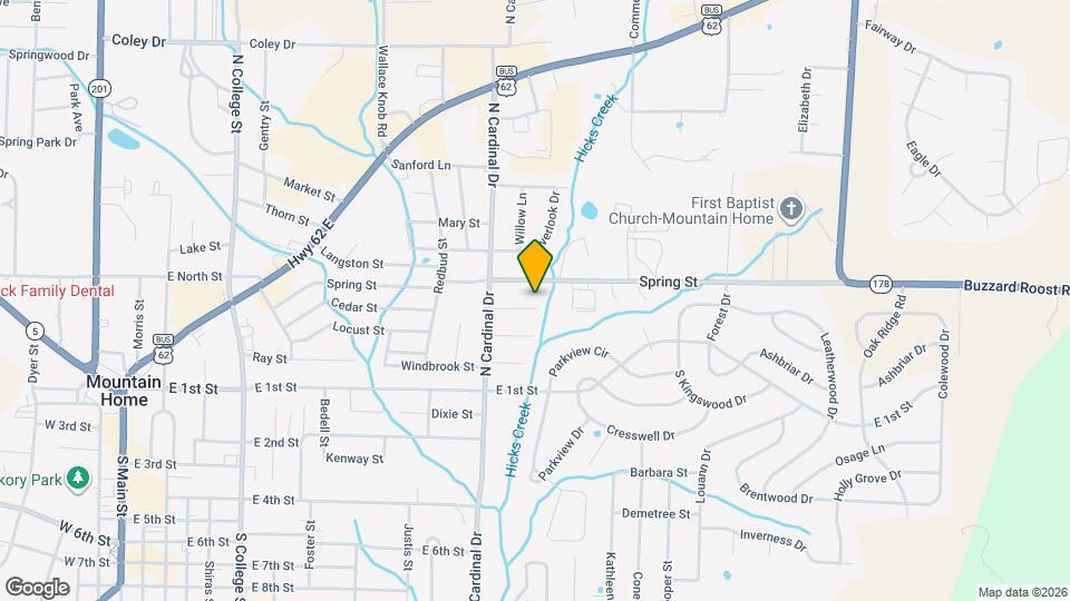 1021 Cedar St Map and Location Details