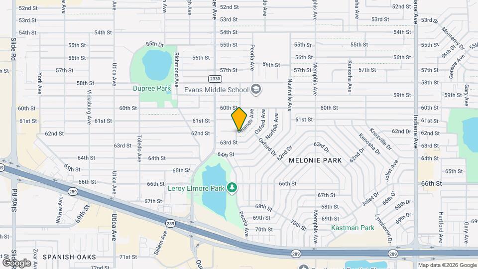6027 Orlando Ave Map and Location Details