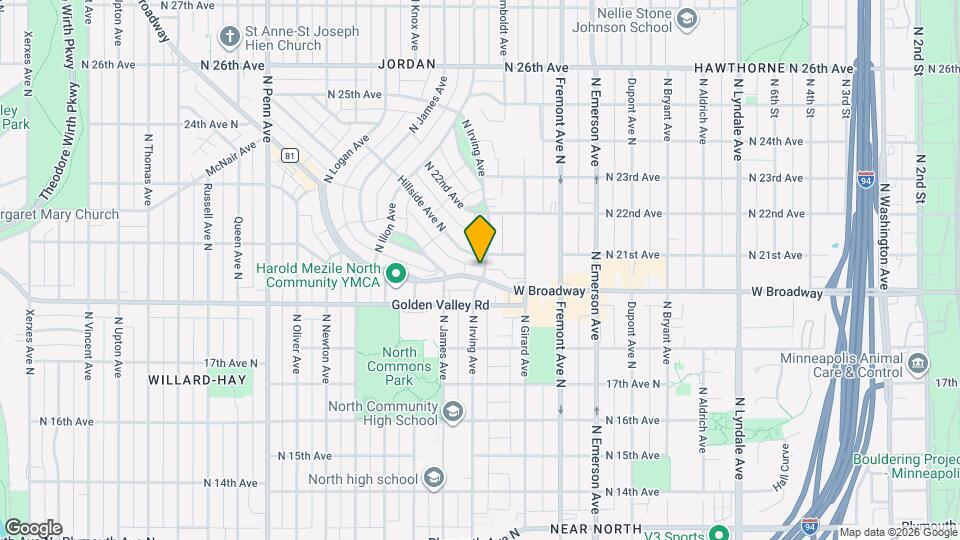 1500 W Broadway Map and Location Details