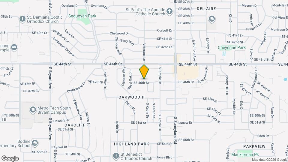 3921 SE 46th St Map and Location Details