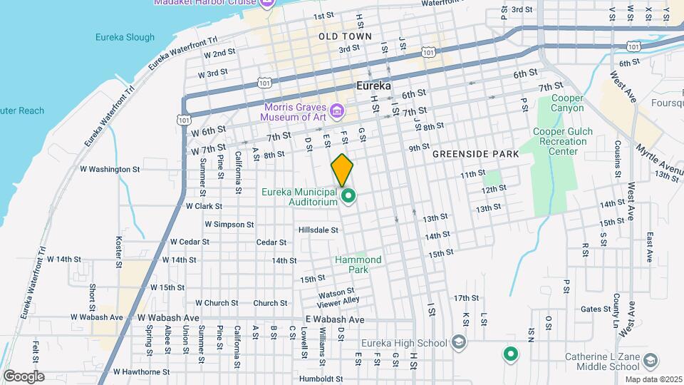 1021 E St Map and Location Details