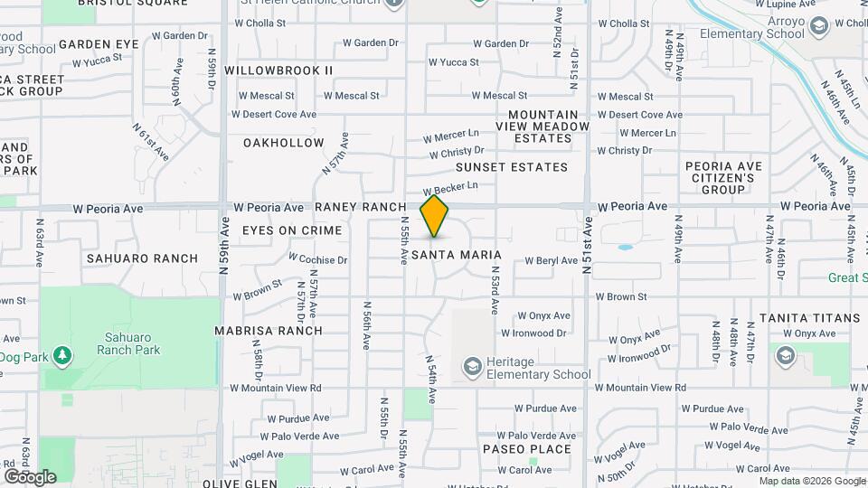5431 W Cochise Dr Map and Location Details