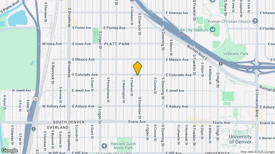 1805 S Emerson St Map and Location Details