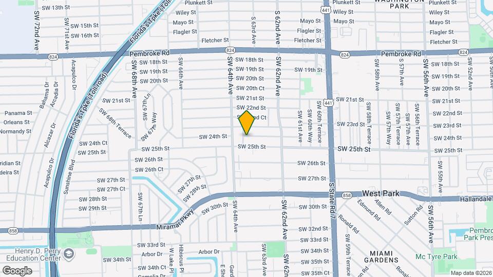 6326 SW 24th St Map and Location Details