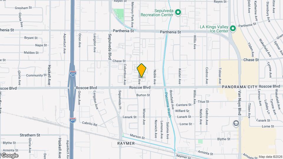 8350 Burnet Ave, Unit # 13 Map and Location Details