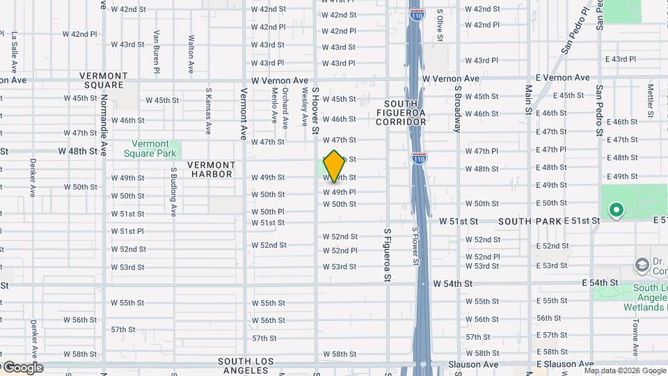 713 W 49th Pl Map and Location Details