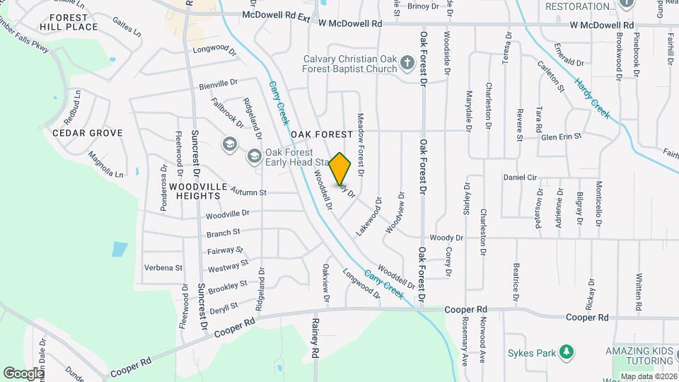 1333 Woody Dr Map and Location Details