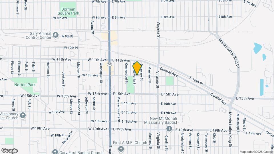 1301 Pennsylvania St Map and Location Details
