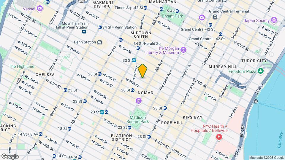 11 W 30th St Map and Location Details