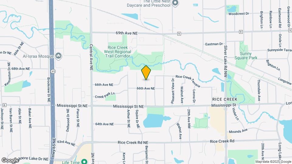 6634 Fridley St NE Map and Location Details