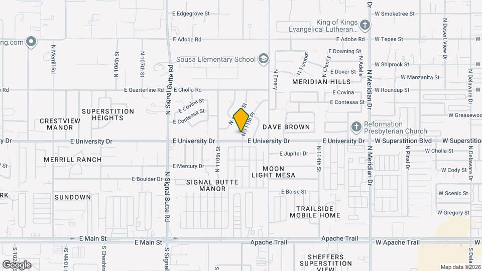 11044 E University Dr Map and Location Details