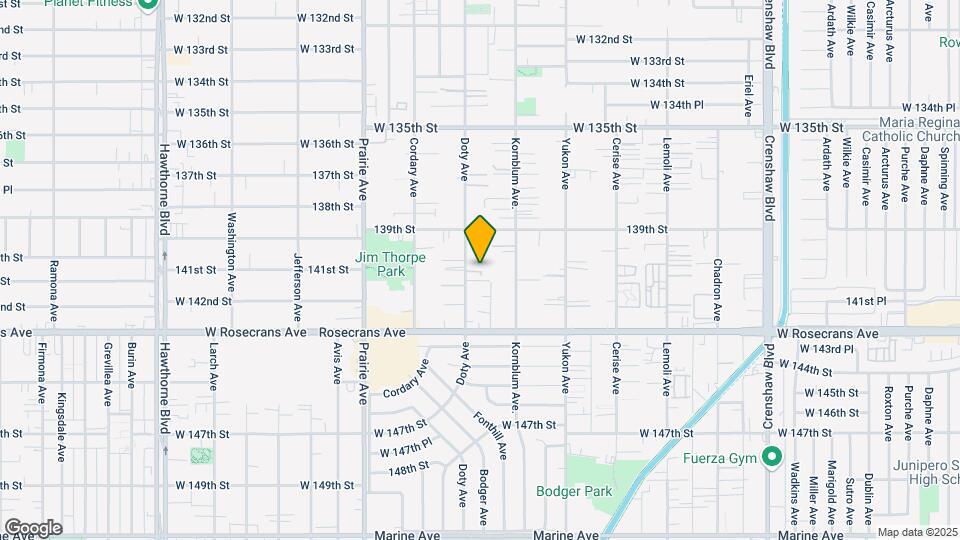 14006 Doty Ave Map and Location Details