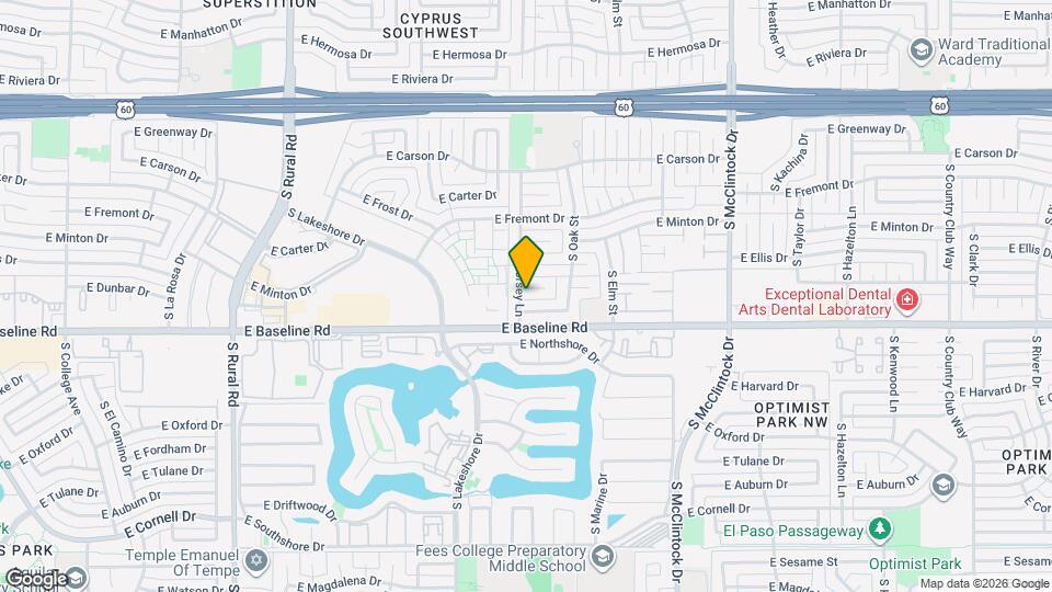 1303 E Dunbar Dr Mapa y Detalles de la Ubicación