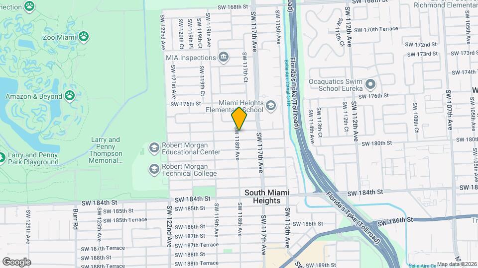 11770 SW 178th Terrace Map and Location Details