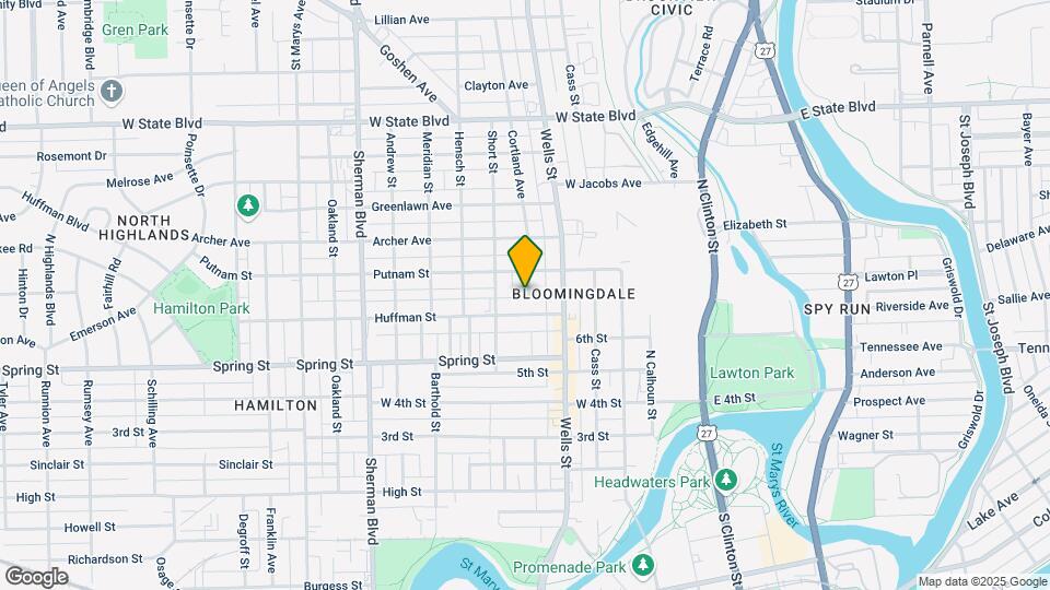 1703 Cortland Ave Map and Location Details