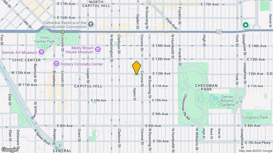 1160 N Ogden St Map and Location Details