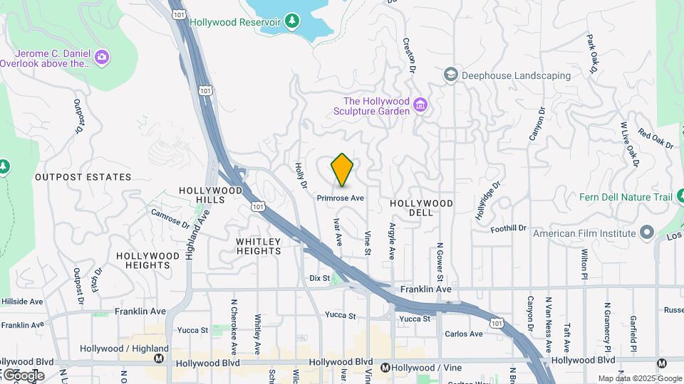 6345 Primrose Ave Map and Location Details