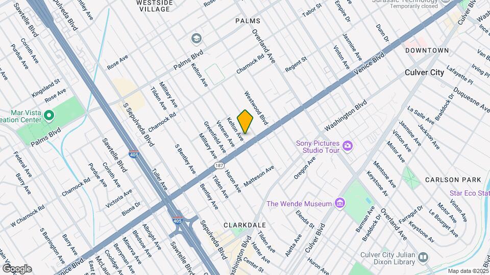 3760 Kelton Ave Mapa y Detalles de la Ubicación