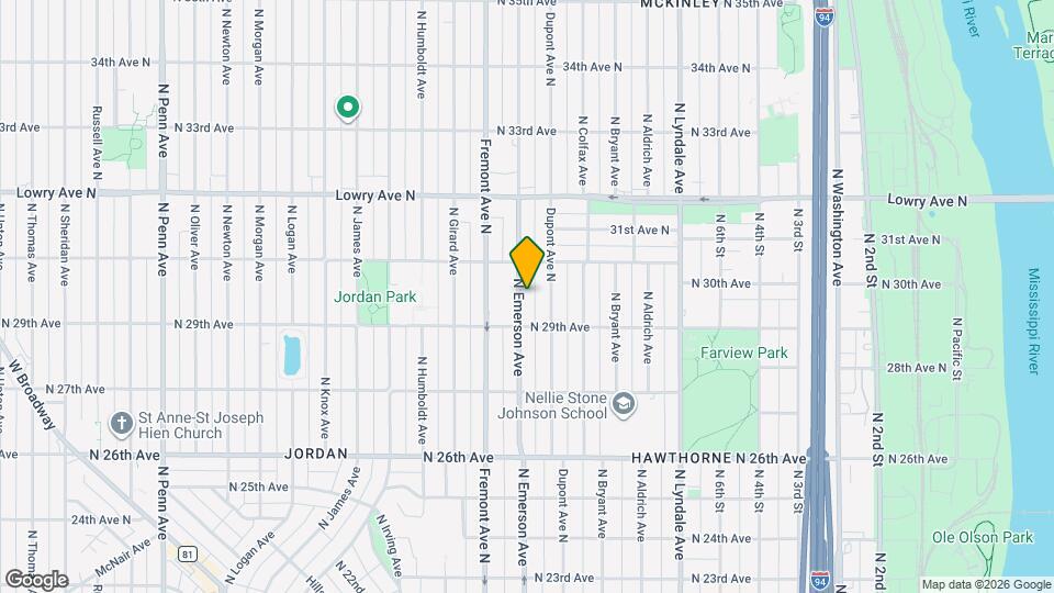 2924 Emerson Ave N, Unit Lower Level Map and Location Details