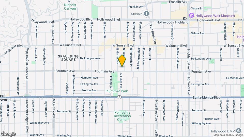 1315 N Fuller Ave Mapa y Detalles de la Ubicación