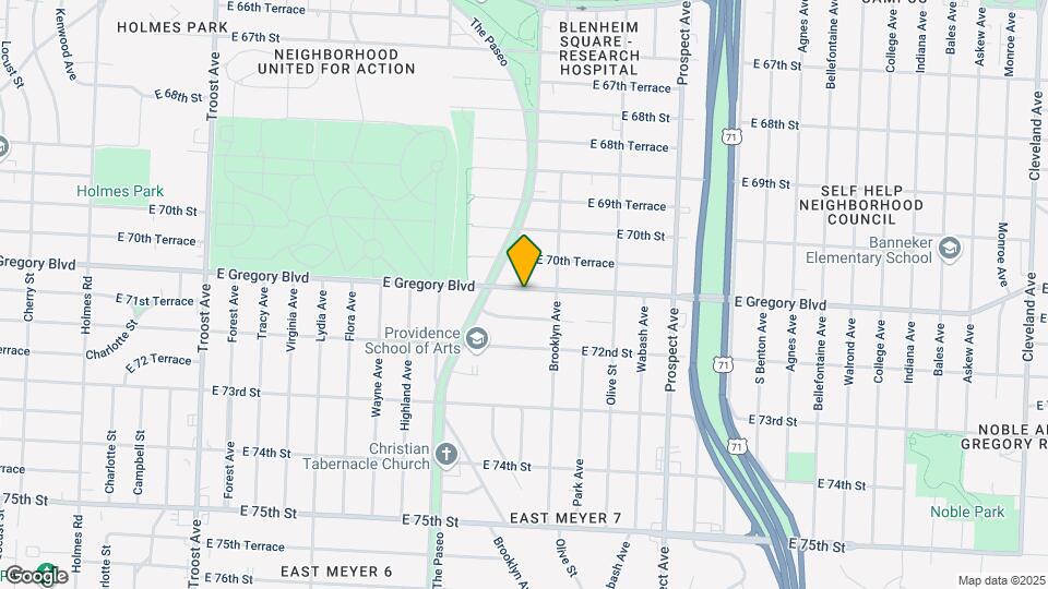 2027 E Gregory Blvd Map and Location Details