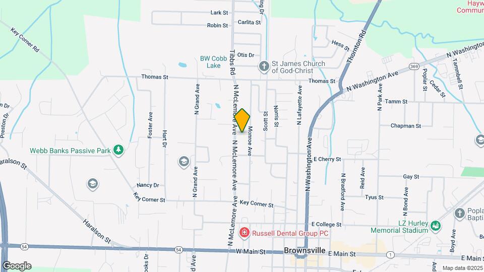 806 N McLemore Ave Map and Location Details