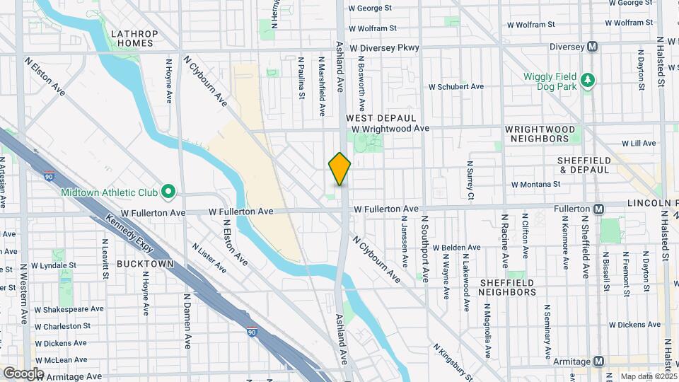2424 N Ashland Ave Map and Location Details