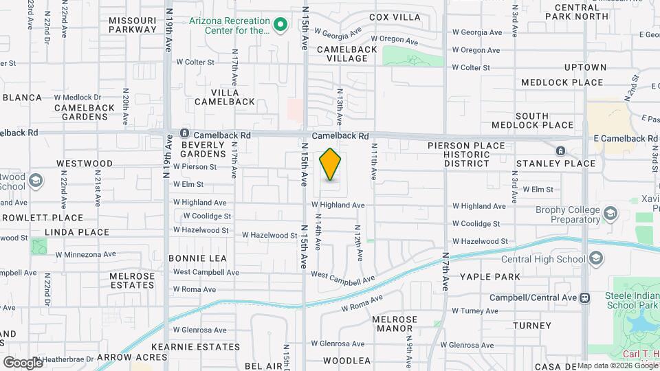 1314 W Elm St Map and Location Details