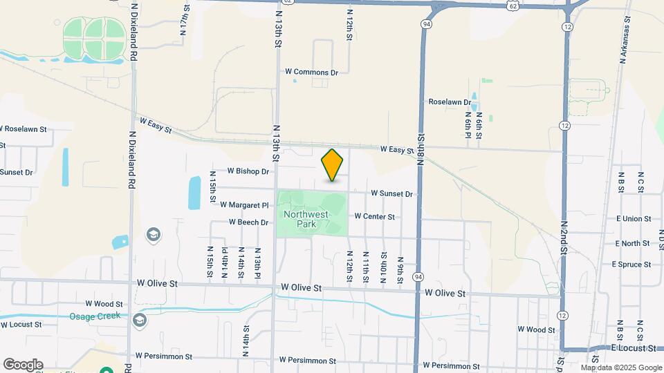 1217 W Sunset Dr Mapa y Detalles de la Ubicación