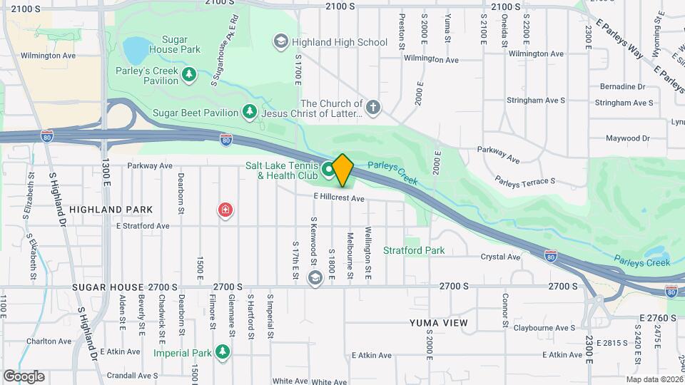 1817 E Hillcrest Ave Map and Location Details