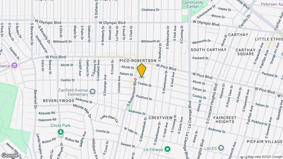 1471 S Wooster St Mapa y Detalles de la Ubicación