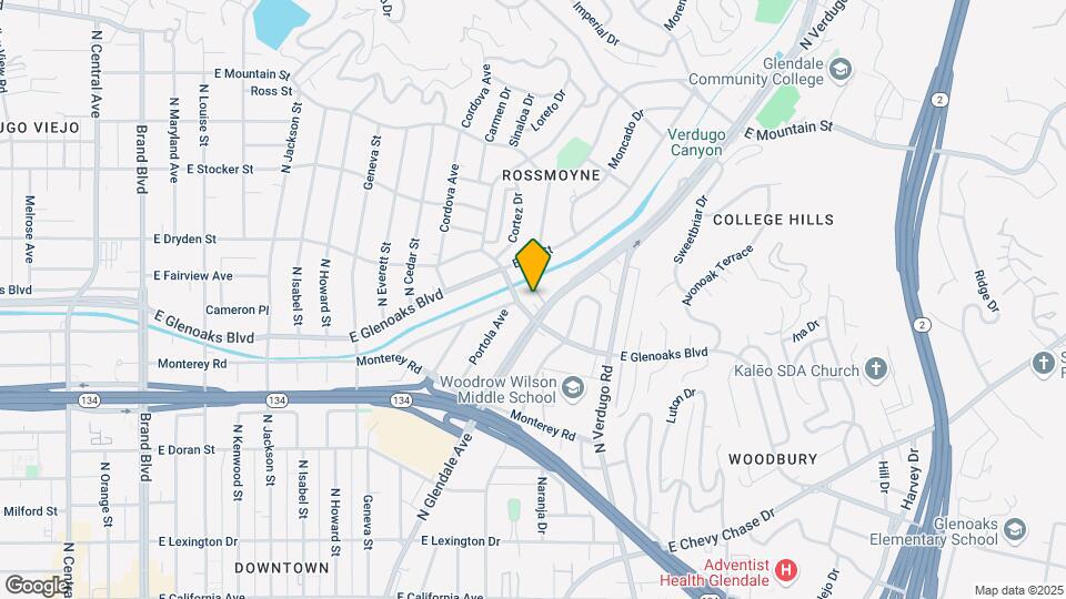 1037 E Glenoaks Blvd Map and Location Details