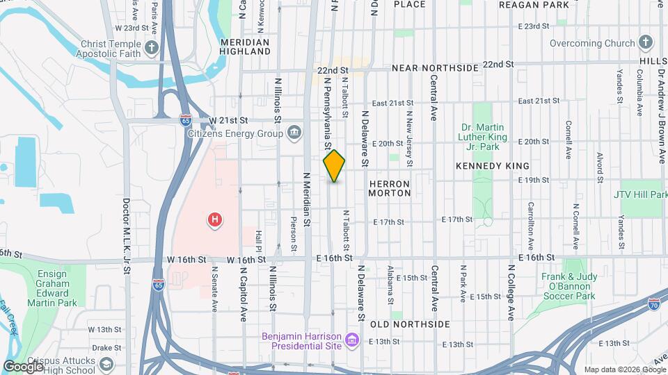 1835 N Pennsylvania St, Unit B Mapa y Detalles de la Ubicación