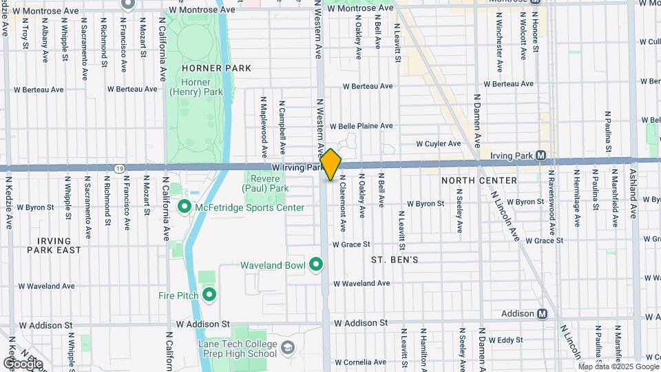 3923-3929 N Western Ave Mapa y Detalles de la Ubicación