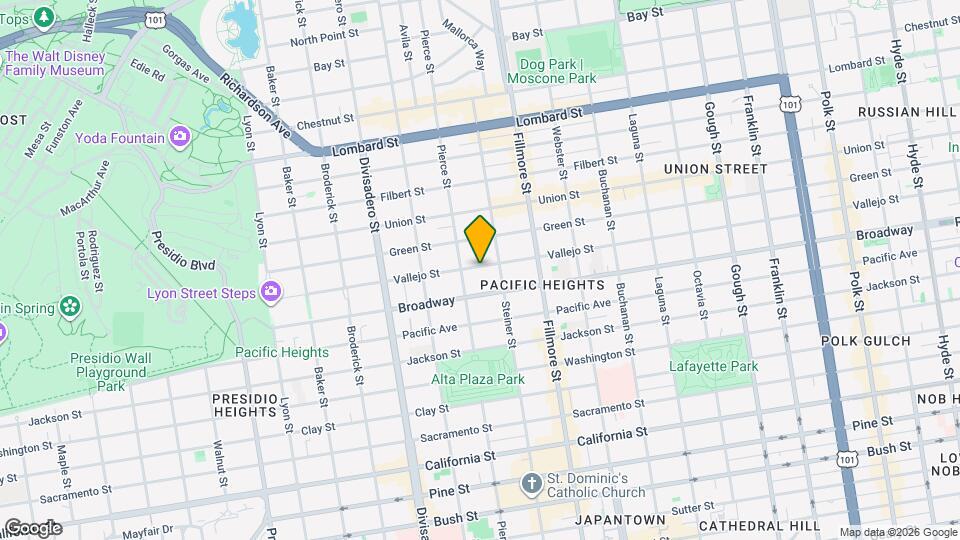 2447 Vallejo St, Unit 3 Map and Location Details